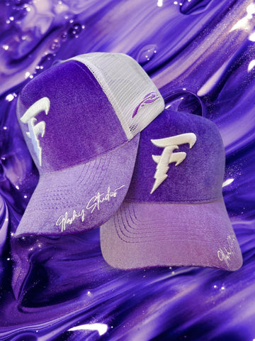 Purple Crushed Velvet Snapback