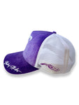 Purple Crushed Velvet Snapback