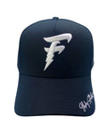 Black Cotton Canvas Snapback